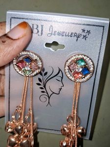 Charming Rose Gold Kashmiri Earrings