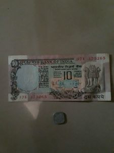 INDIAN ONE PAISA AND TEN RUPEES MHOREWALA