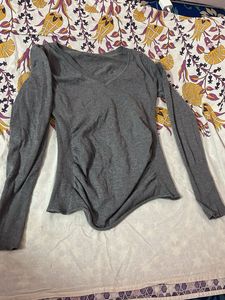 Soft Grey V-Neck Sweater