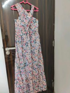 Faballey Floral Sleeveless Maxi Dress