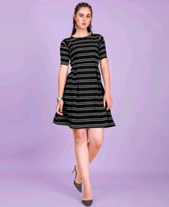 Black & White Striped Dress