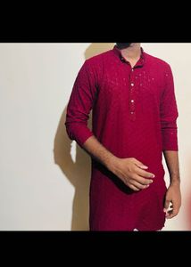 Men's Maroon Kurta new