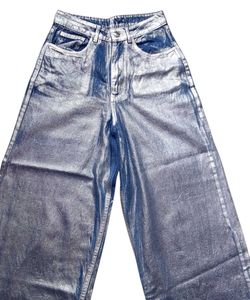 Y2K Denim Metallic Jeans