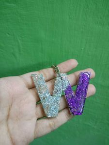 Resin w latter Keychain