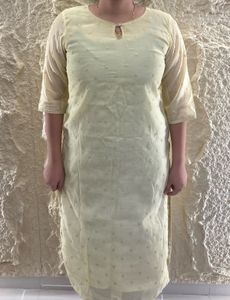 Elegant Yellow Embroidered Kurta