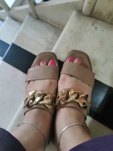 Worn Beige Women's Sandals