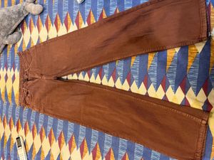 Stylish Brown Straight Leg Jeans