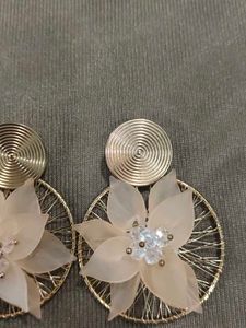 Floral Hoop Earrings