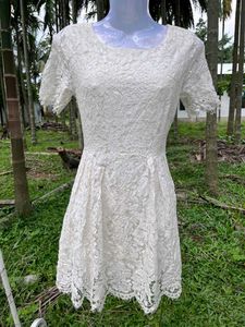 Elegant White Lace Dress