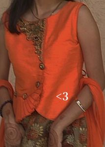Ethnic Orange Blouse