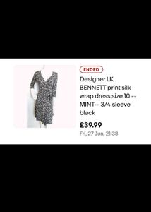L.k. bennett Floral Print Silk Wrap Dress