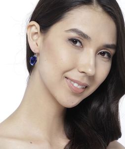 Stunning Blue Gemstone Drop Earrings
