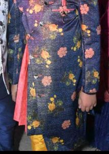 Floral Print Ethnic Sherwani Set