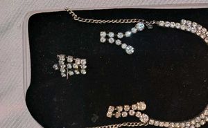 Sparkling Rhinestone Necklace and Earring Set