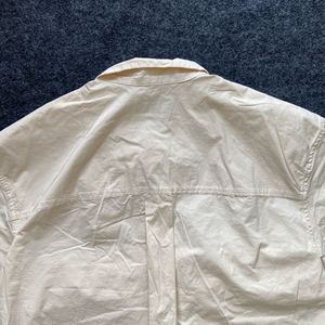 Men's Beige Short Sleeve Shirt