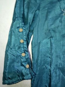 Teal Embroidered Kurta