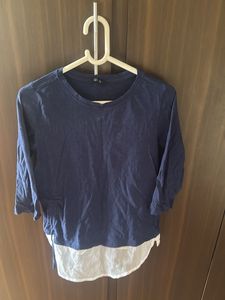 Navy Blue Layered Top
