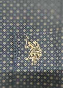 Us Polo Assn Dark Blue Patterned Shirt.