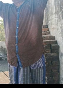 chest size 54 Men's Dark Washed Denim Shirt