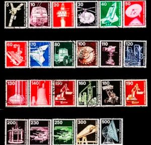 GERMANY SCIENCE TECHNOLOGY 23 V SET USED STAMPS