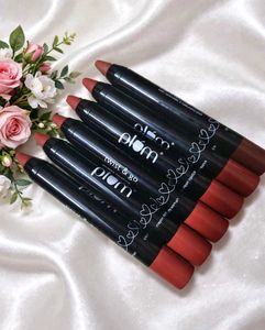 Plum Twist & Go Matte Lipstick Combo of 6 crayon P