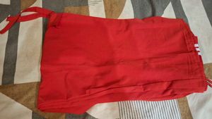 Bright Red Casual Pants