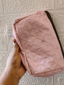 Cute Pink Quilted Heart Pouch