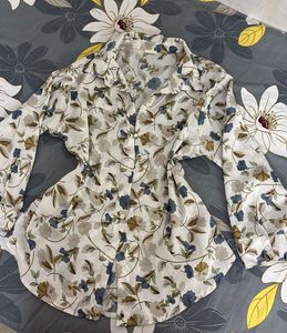 Floral Print Button-Up Shirt