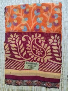 Soft  Poonam Saree With Small Border