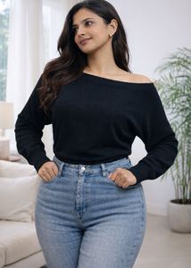 black sweater