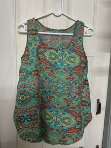 Patterned Sleeveless Top