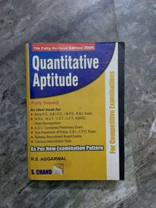 Quantitative Aptitude Book byR.S. Aggarwal(Negotia