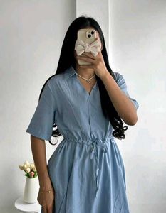 Blue soft dress