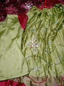 Embroidered Stitched Lehenga