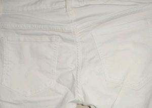 New White Jeans Pant For Girls Branded