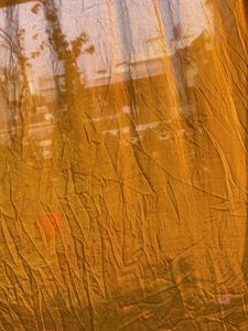Orange Dupatta with Golden Border