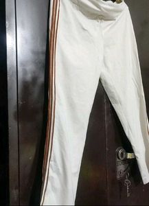 Off White Trouser With Stripe Detail 32 Waist