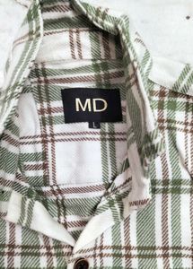 Green &amp; White Checked Shirt