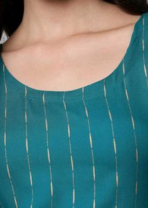 Teal Sleeveless Kurti-NEW Packed