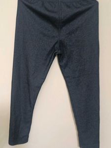 Dark Wash Black Denim Style Leggings for winter