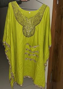 Set Embroidered Lime Green Kurta pant