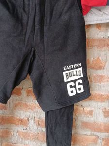 Black Casual Shorts with Leggings