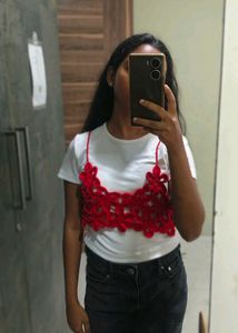Floral Crochet Crop Top