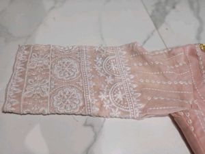 Beautiful Peach skirt kurta Set with Dupatta