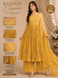 Yellow Party Wear Dress | Worn Once