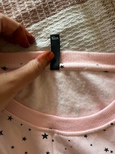 Pink Star Print Sweatshirt