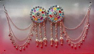 Exquisite Dangle Earrings with Multi-Color Stones