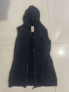 Sleeveless Hooded Zip-Up Jacket