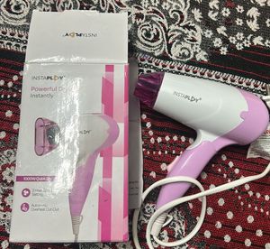 Instapldy Powerful Hair Dryer - Pink & White