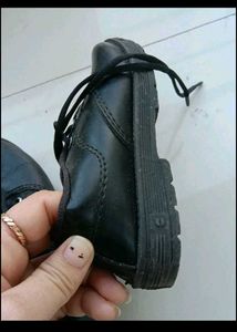 Black Lace-Up Shoes for Kids